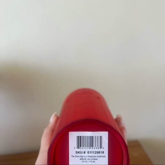 NWT Starbucks Red Heart Gradient Kaleidoscope Cold Cup 24oz w/ Dome Lid ✨ - Picture 6 of 6